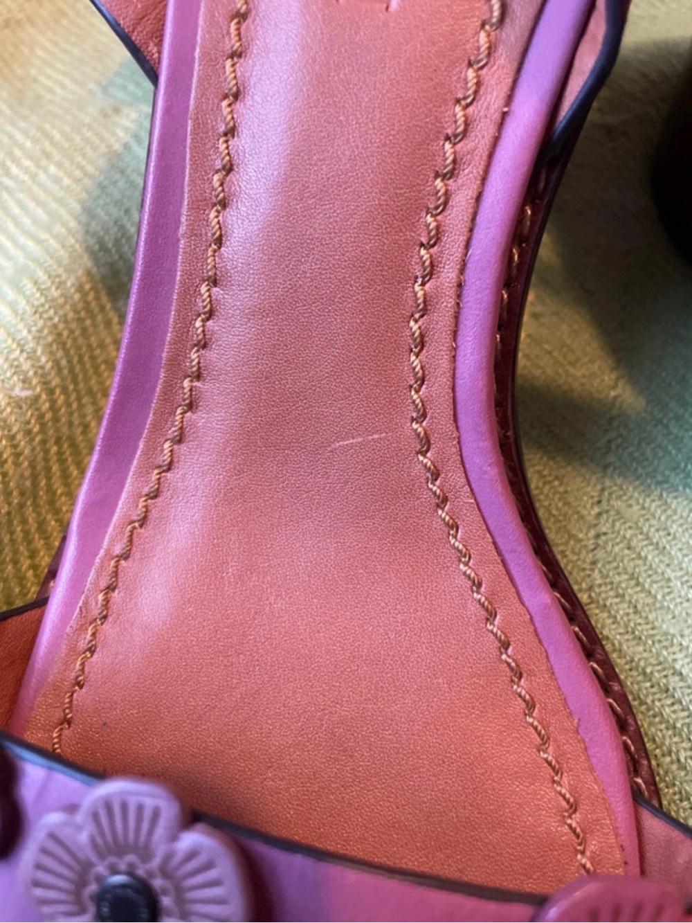 Coach Purple Floral Ankle-Strap Sandals - Picture 4 of 12
